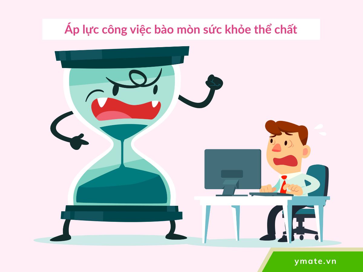 Áp lực công việc bào mòn sức khỏe thể chất