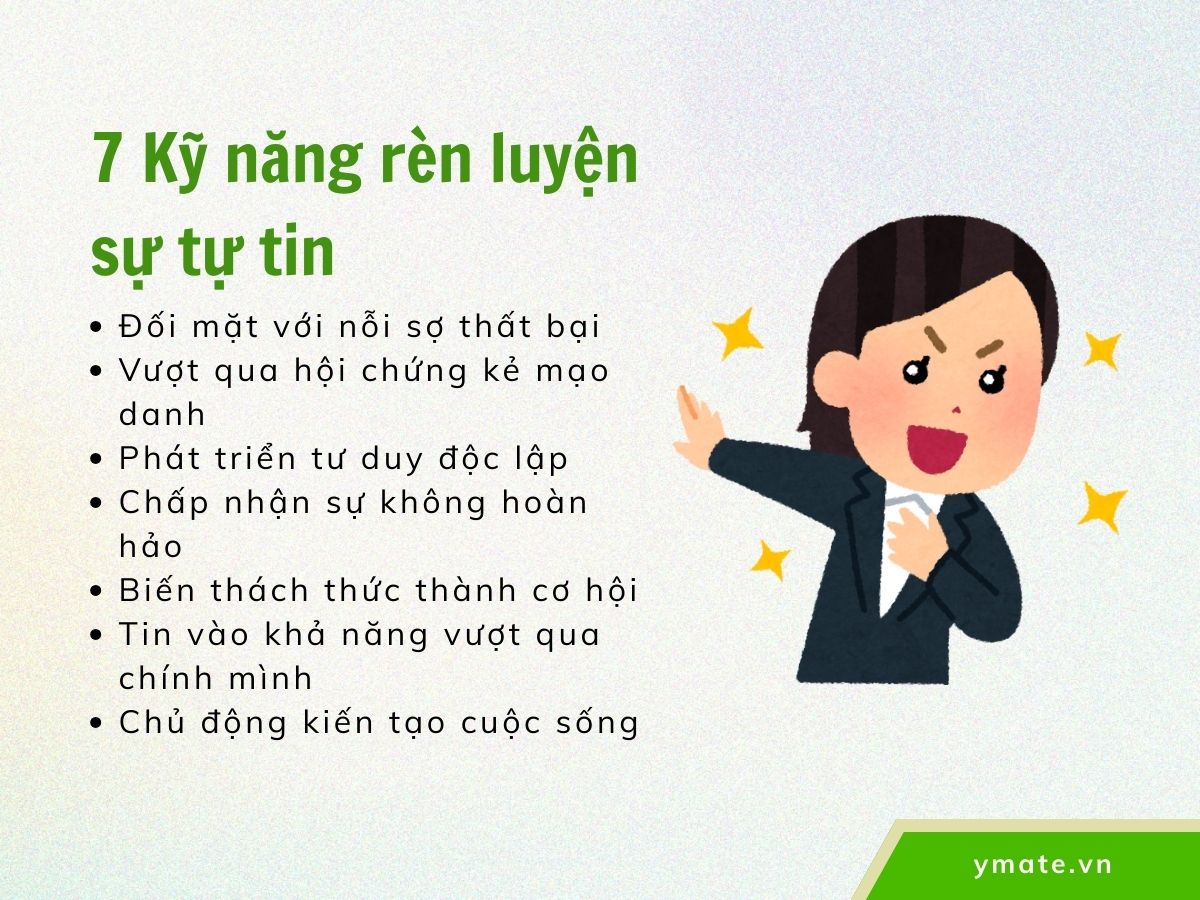 7 Kỹ năng rèn luyện sự tự tin