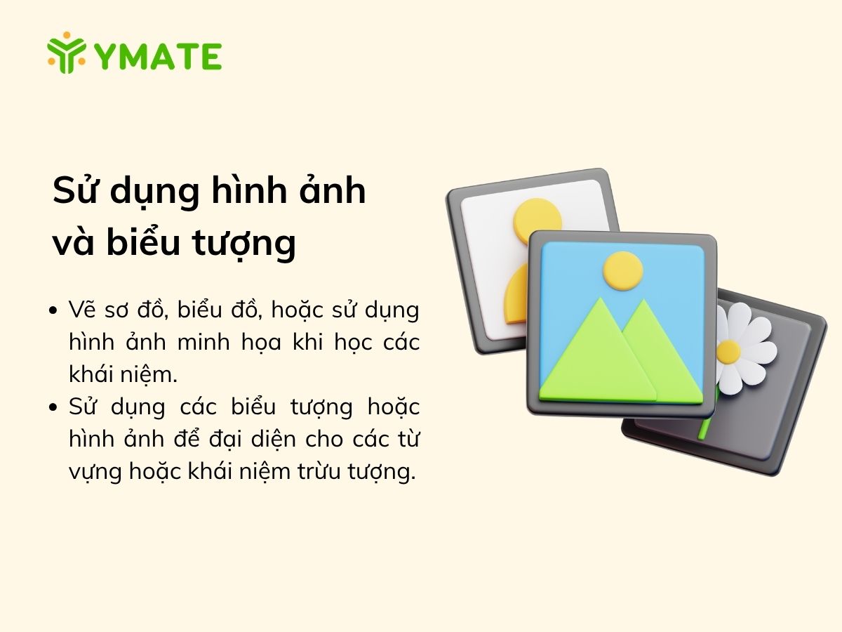 Sử dụng hình ảnh và biểu tượng