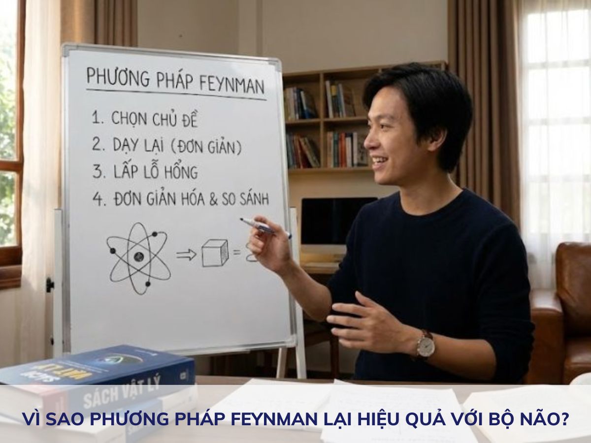 Vì sao phương pháp Feynman lại hiệu quả với bộ não