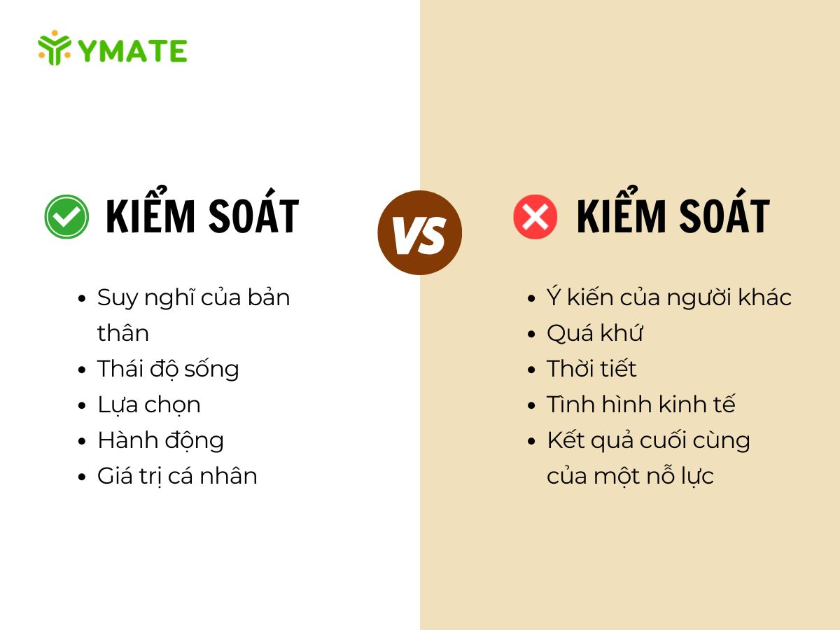Phân biệt điều có thể kiểm soát và điều không thể kiểm soát